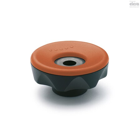 Elesa Black-oxide steel boss, plain pass-through hole, ELK.70 FP-A-12-C2 ELK-FP